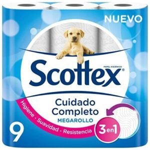 Scottex – Megarollo – Papel Higiénico – 9 Rollos