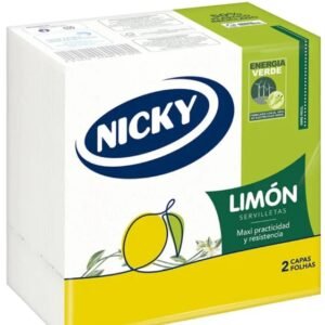 Servilleta Nicky Limon 33x33 65 unidades