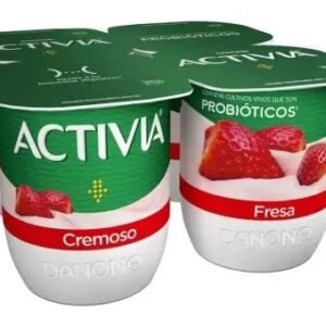 ACTIVIA CREMOSO FRESA 120G X4