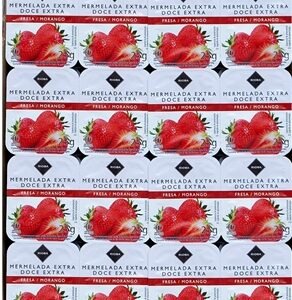 RIOBA mermelada de fresa extra monodosis 25 g contiene 48 unds