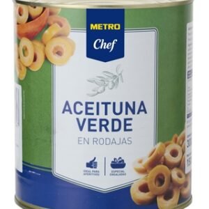 Makro Chef Aceitunas Verdes en Rodajas Lata 1500 Gne (2900 G)