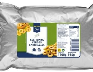 Makro Chef Bolsa de Aceitunas Verdes en Rodajas 936 Gne (1700 G)