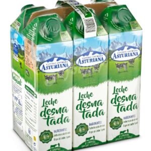 Central Lechera Asturiana Brik de Leche Desnatada 1 L Contiene 6 Unidades