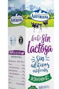 Central Lechera Asturiana Leche desnatada sin lactosa 1L