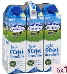 Central Lechera Asturiana Leche Semidesnatada Brick 1 L Contiene 6 Unidades