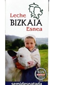 Biskaya Esnea Leche Semidesnatada Sin Lactosa Uht Brik 1L Contiene 6 Unidades