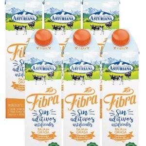 Central Lechera Asturiana Brik Fibra Regular 1 L Contiene 6 Unidades