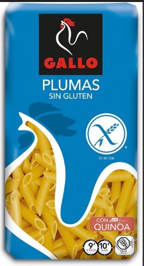 GALLO PASTA PLUMAS SIN GLUTEN