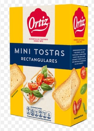 Bimbo ORTIZ MINITOSTAS RECTANGULARES 100gr