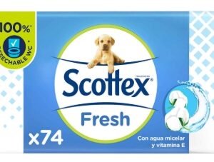 Fresh Scottex 74 ud wet toilet paper.
