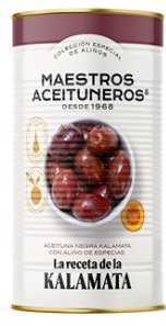 MASTER ACEITUNEROS Aceitunas sazonadas Kalamata 750 Gr (1400 g)
