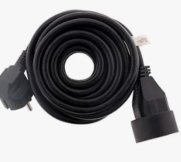 Zenitech Alargador enchufe 5m negro