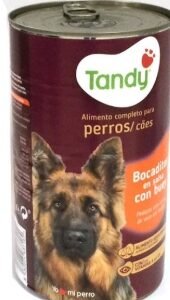 Tandy Perro bocaditos en salsa con buey Lata 1250g