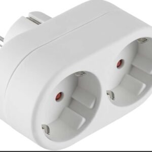 V-TAC Adaptador de Corriente electrica doble para Pared