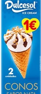 Dulcesol Conos Sabor Nata 140gr